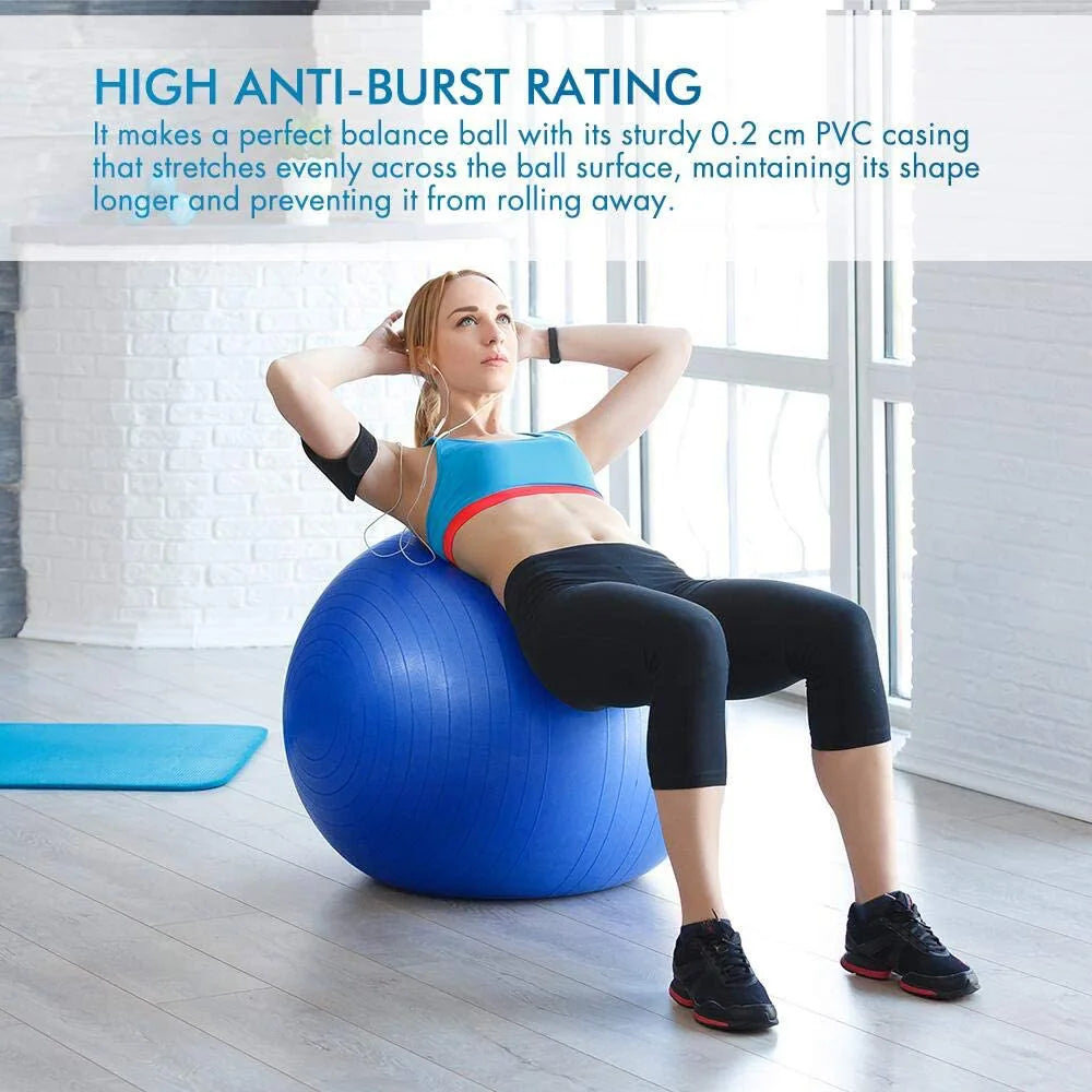 Yoga Ball Sport Balance Gym Fitball Exercise Workout Fitness Pilate Balls